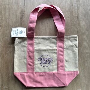 Trader Joe’s Pastel Pink Mini Tote NWT